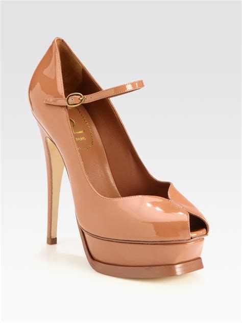 ysl tribute low heel beige|ysl heels copy.